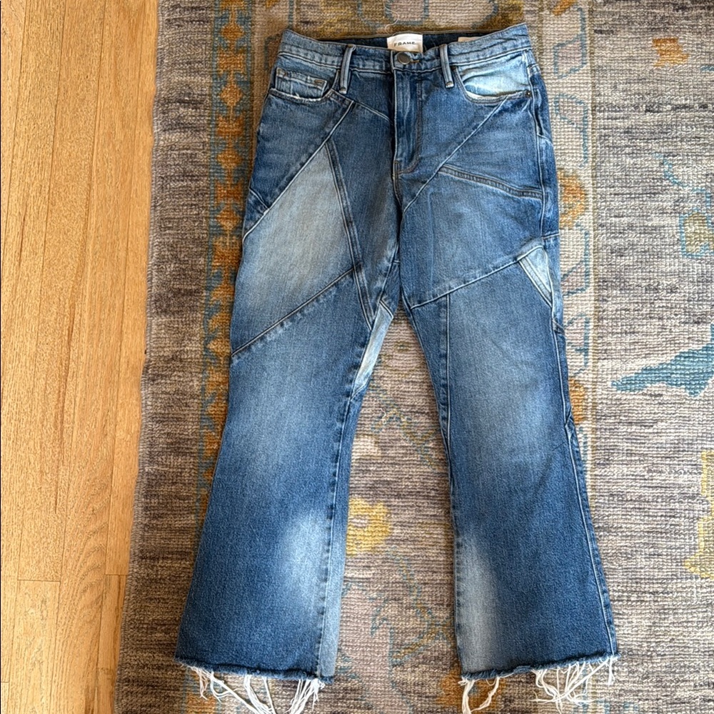 Frame Denim Patchwork Blue Jeans